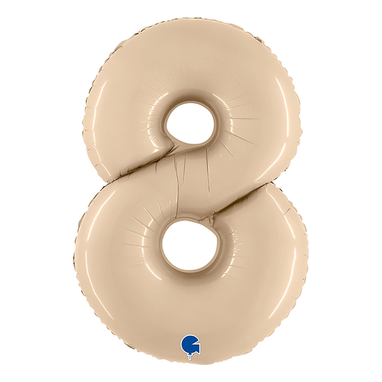 Numeroilmapallo Satin Cream - Numero 8