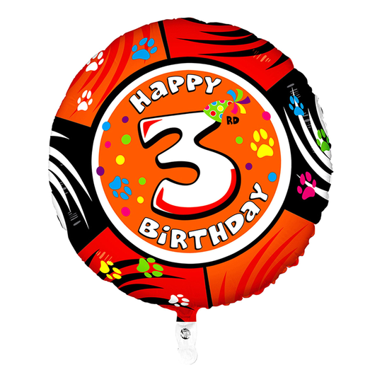 Folioilmapallo Happy Birthday - Numero 3