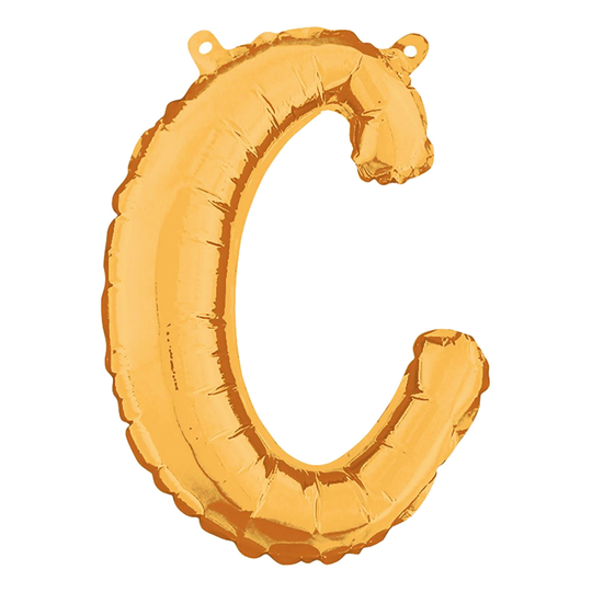 Kirjainilmapallo Script Kulta - Kirjain C