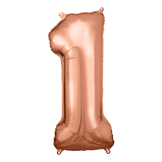 Numeroilmapallo Ruusukulta Metallic - Numero 1