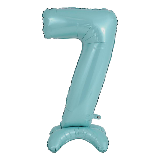 Numeroilmapallot Jalalla Pastellinsininen - Numero 7
