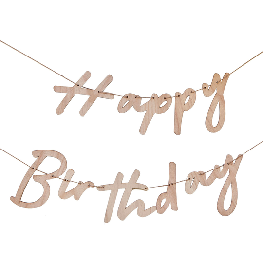 Viirinauha Puuta Happy Birthday