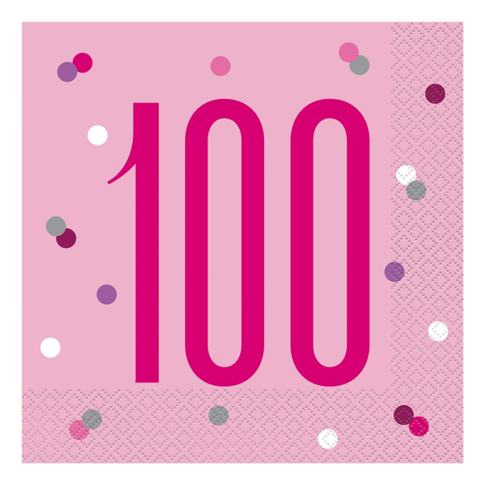 Paperiset Lautasliinat Numero Vaaleanpunainen - Numero 100