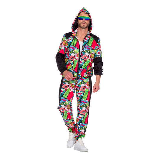 Tracksuit Pop-Art Naamiaisasu - Large