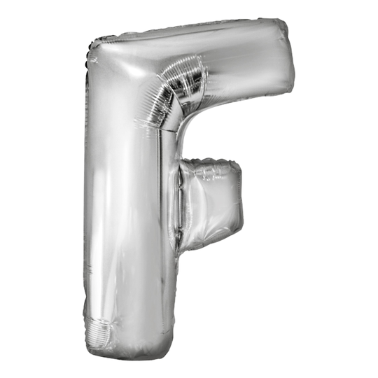 Kirjainilmapallo Hopea Metallic - Kirjain F