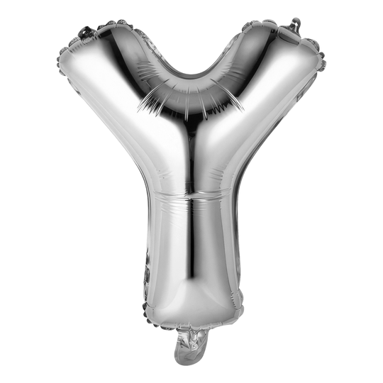 Kirjainilmapallo Mini Hopea Metallic - Kirjain Y
