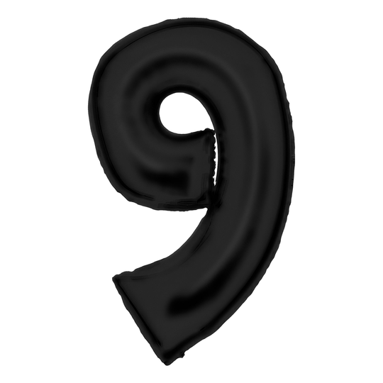Numeroilmapallo Musta Satiini - Numero 9