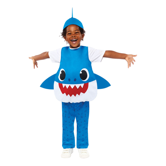 Baby Shark Sininen Lasten Naamiaisasu - XX-Small