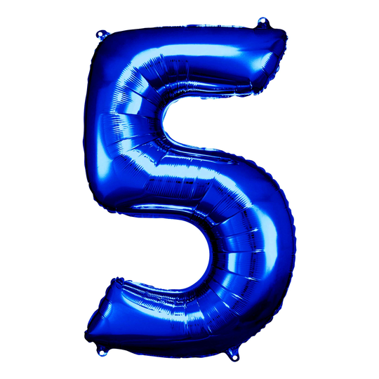 Numeroilmapallot Sininen Metallic - Numero 5