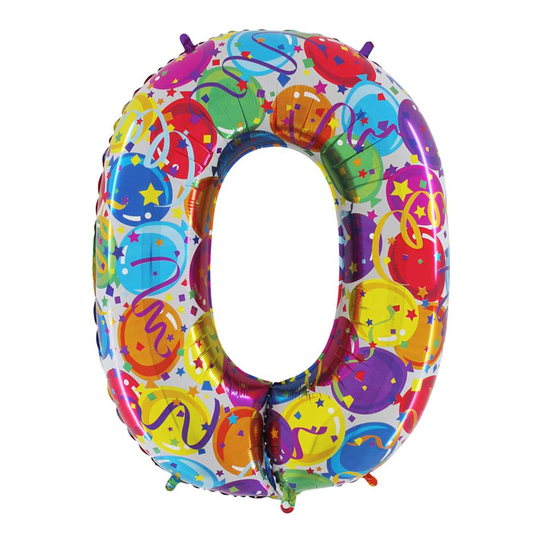 Numeroilmapallo Party Kuvio - Numero 0