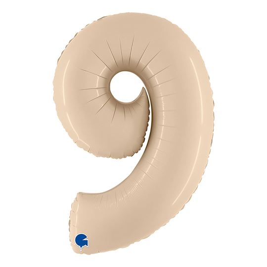Numeroilmapallo Satin Cream - Numero 9