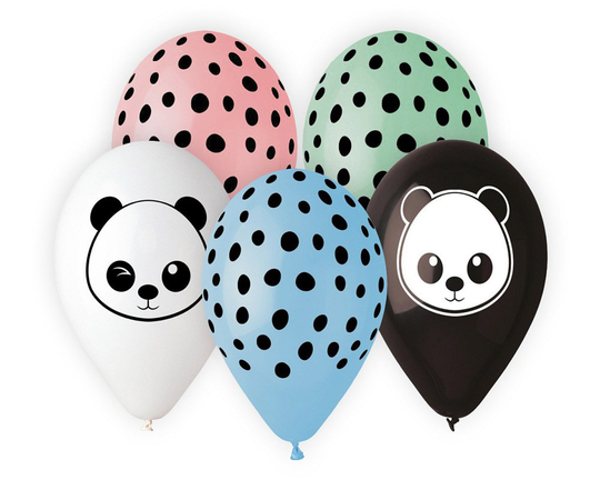 Ilmapallot -Panda Mix, 30cm, 5kpl