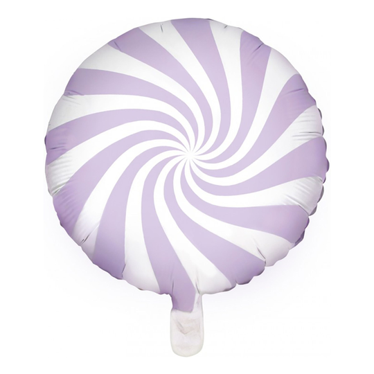 Valkoinen/Vaaleanvioletti Folioilmapallo Candy - 35 cm