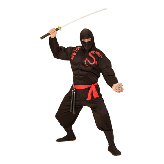 Ninja Muskeleilla Naamiaisasu - Medium