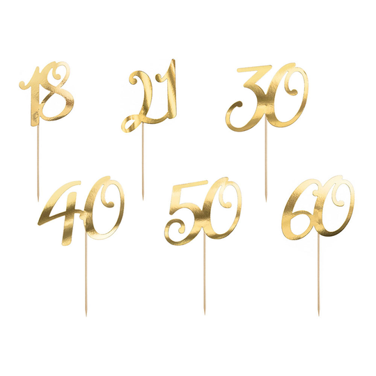 Kakkukoriste Numero Kulta - Numero 30