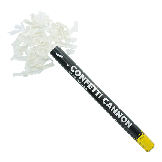 Konfettitykki Riisipaperi Valkoinen - 60 cm