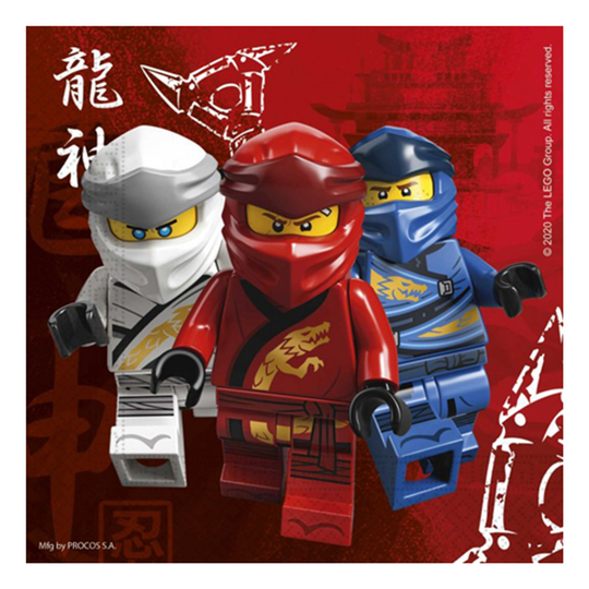 Servetit Lego Ninjago Punainen - 20-pakkaus