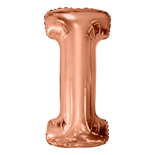 Kirjainilmapallo Ruusukulta Metallic - Kirjain I
