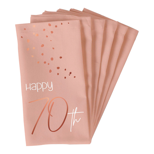 Servetit Happy 70th Lush Blush - 10-pakkaus