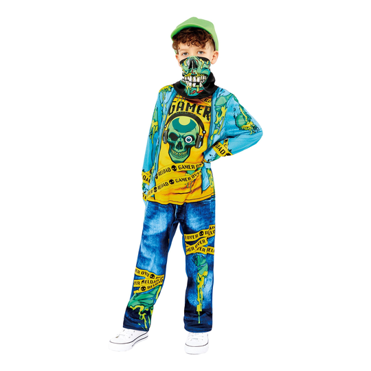 Zombi Gamer Lasten Naamiaisasu - Medium