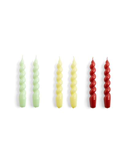 Spiral-kynttilät 6-pack