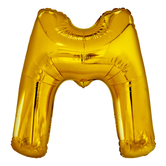 Kirjainilmapallo Kulta Metallic - Kirjain M