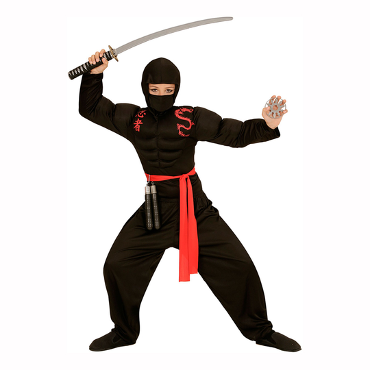 Lihaksikas Ninja Lasten Naamiaisasu - X-Large