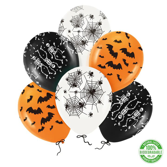 Ilmapallot - Halloween, Bat Party, 6kpl