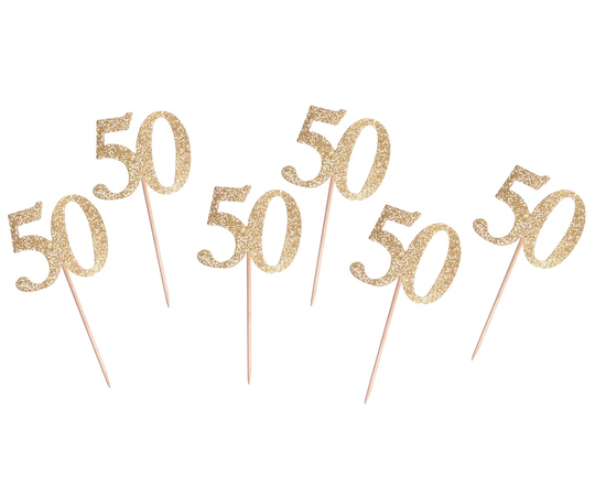 Koristetikut 50, Kultaglitter, 6kpl