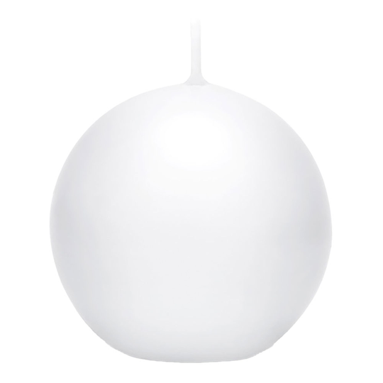 Valkoinen Pyöreä Pöytäkynttilä - 8 cm - 6-pakkaus