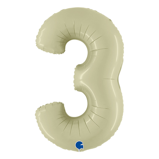 Numeroilmapallo Satin Olive Green - Numero 3