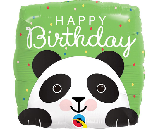 Foliopallo - Panda, Happy Birthday, 46cm