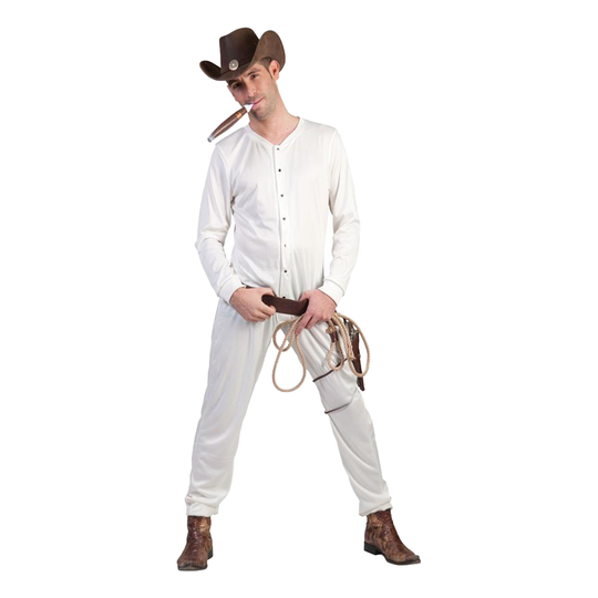 Cowboy Alusasu Valkoinen Naamiaisasu - Medium