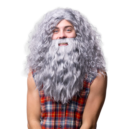 Hagrid Parralla Harmaa Peruukki - One size