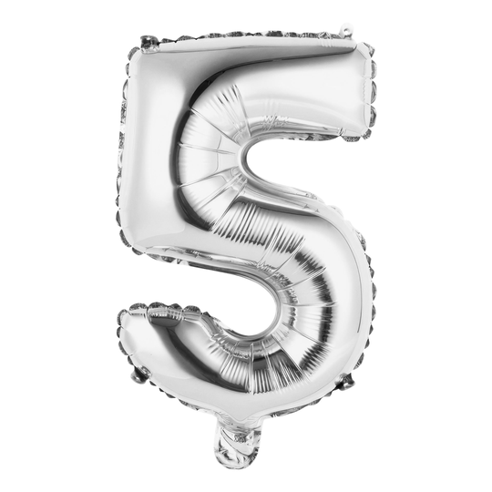 Numeroilmapallo Mini Hopea Metallic - Numero 5