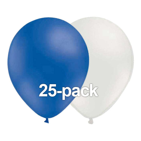 Ilmapalloyhdistelmä Sininen-Valkoinen - 25-pakkaus