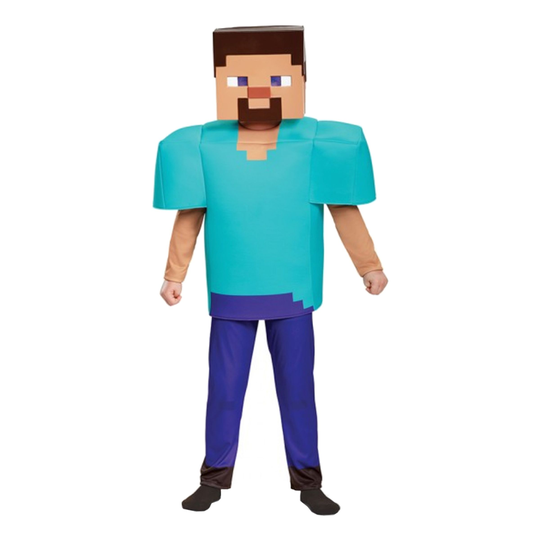 Minecraft Steve Deluxe Lasten Naamiaisasu - Small