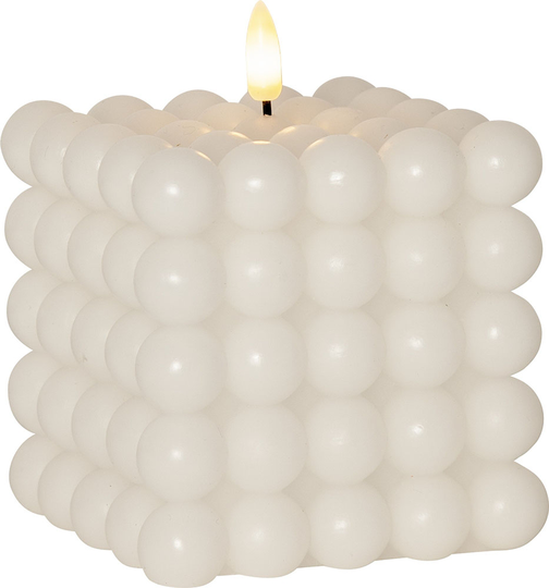 Flamme Dot LED-kynttilä, Valkoinen, 12,5cm