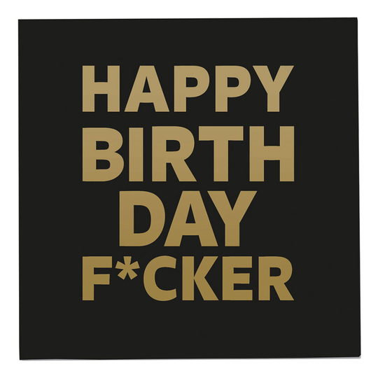 Lautasliinat Happy Birthday F*cker - 20-pakkaus