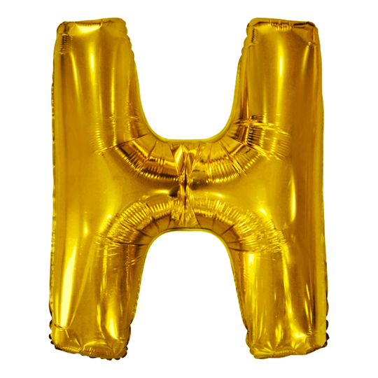 Kirjainilmapallo Kulta Metallic - Kirjain H