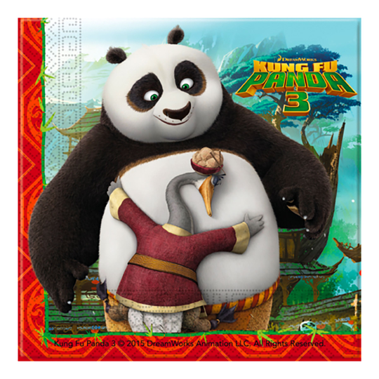 Lautasliinat Kung Fu Panda 3 - 20-pakkaus