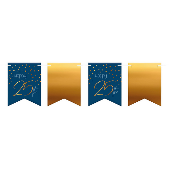 Lippuviirinauha Happy 25 True Blue - Kappaleittain