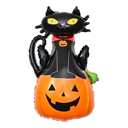 Folioilmapallo Kissa Halloweenkurpitsalla