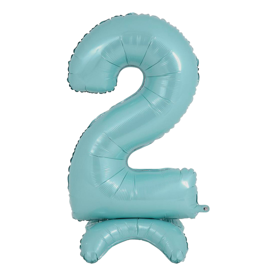 Numeroilmapallot Jalalla Pastellinsininen - Numero 2