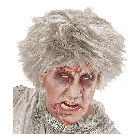 Lyhyt Zombi Harmaa Peruukki - One size