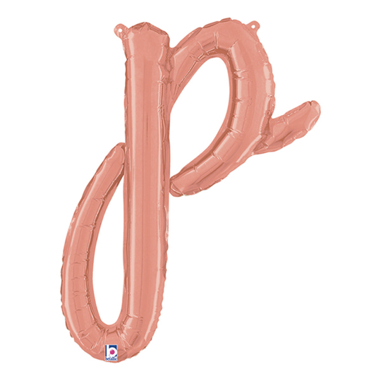 Kirjainilmapallot Script Punakulta - Kirjain P