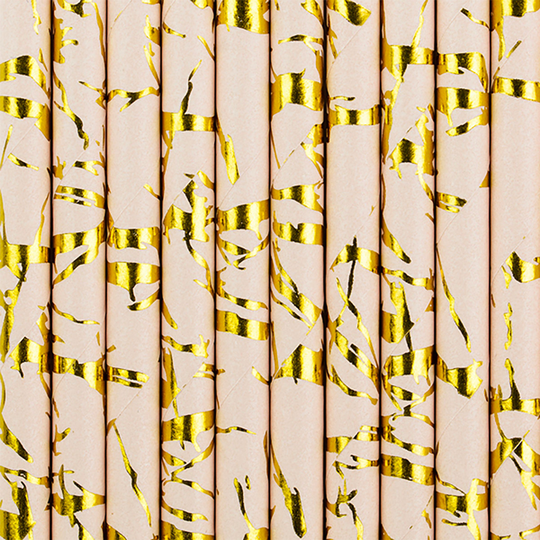 Paperipillit Vaaleanpinkki/Kulta Metallic - 10-pakkaus