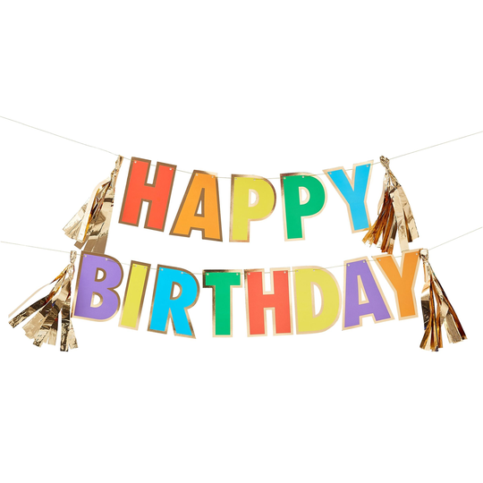 Viirinauha Happy Birthday Monivärinen