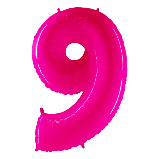 Numeroilmapallo Neon Pinkki - Numero 9