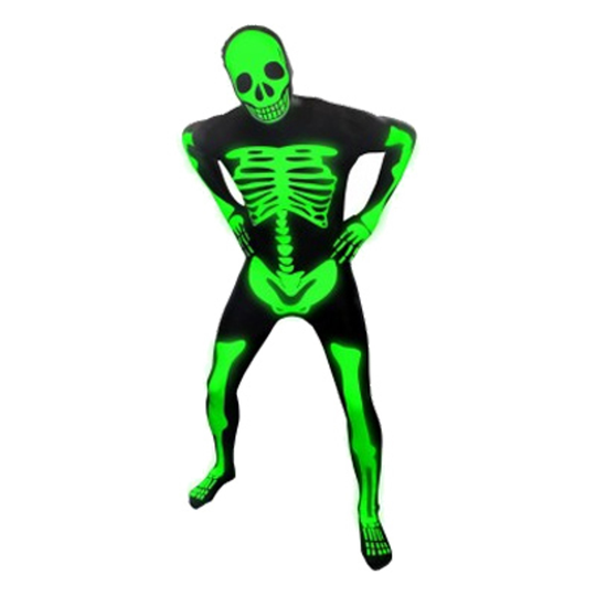 Morphsuit Itsevalaiseva Luuranko Naamiaisasu - Large